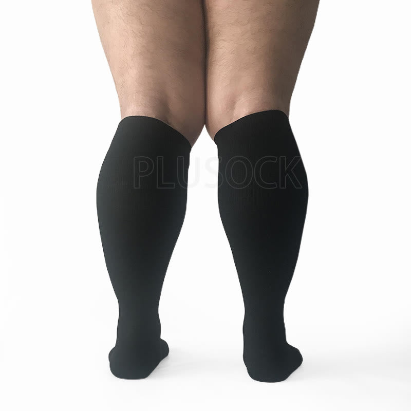 Plusock Black Plus Size Compression Socks 2XL-7XL(15-20mmHg) - image 5