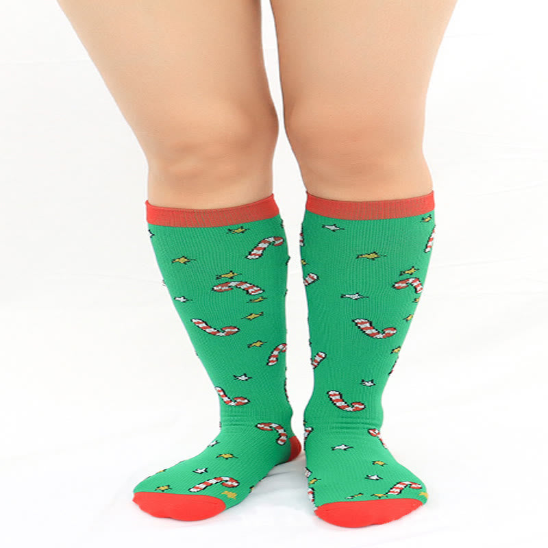 Christmas Sports Knee High Compression Socks(6 Pairs) - image 7