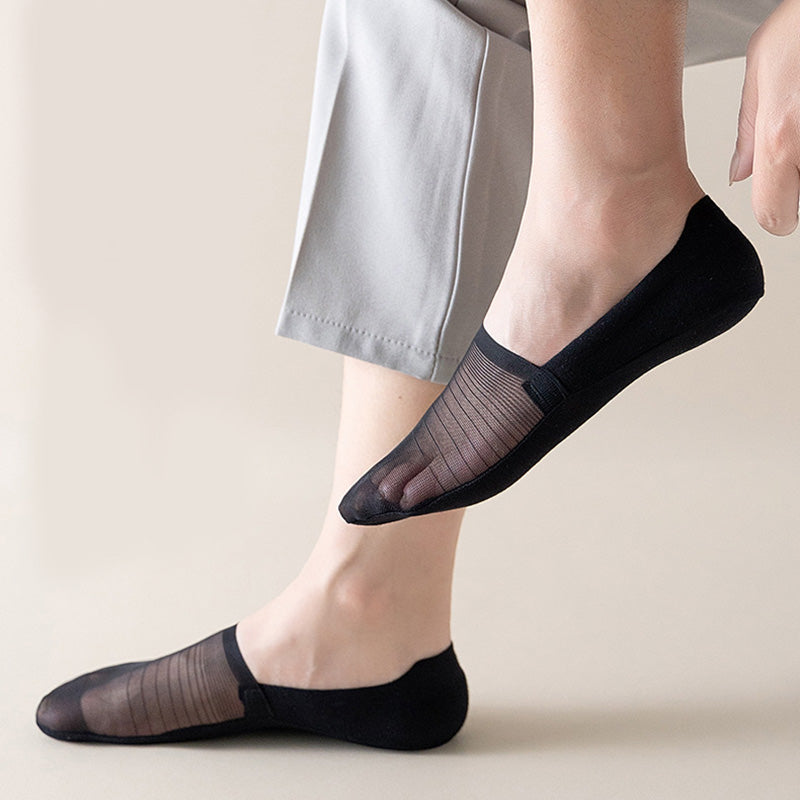 Plus Size Ice Silk No Show Socks(5 Pairs)