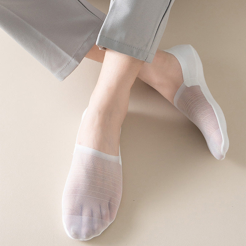 Plus Size Ice Silk No Show Socks(5 Pairs)