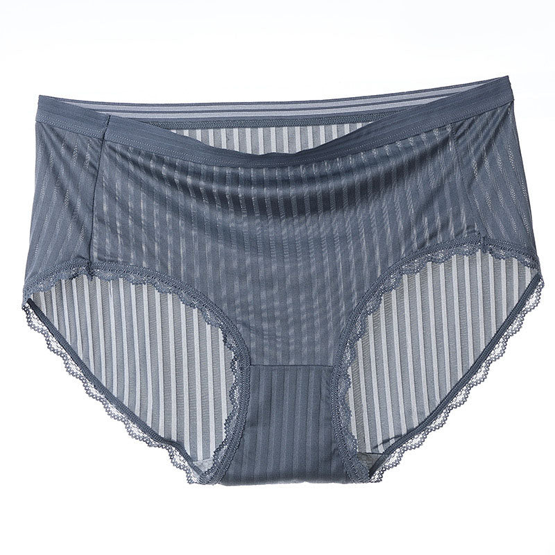 Ice Silk Breathable Panty(5 Packs) - Navy Blue - 4XL - image 9