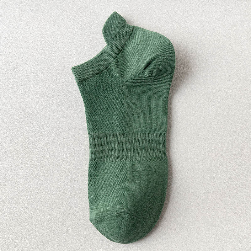 Mesh Four Seasons Ankle Socks(10 Pairs) - Green - EU36-38(US3-5) - image 13