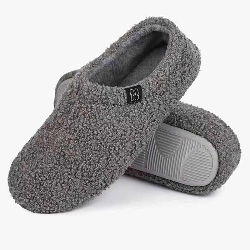 Plus Size Silent Slipper Socks - Grey - US 11-12 - image 17