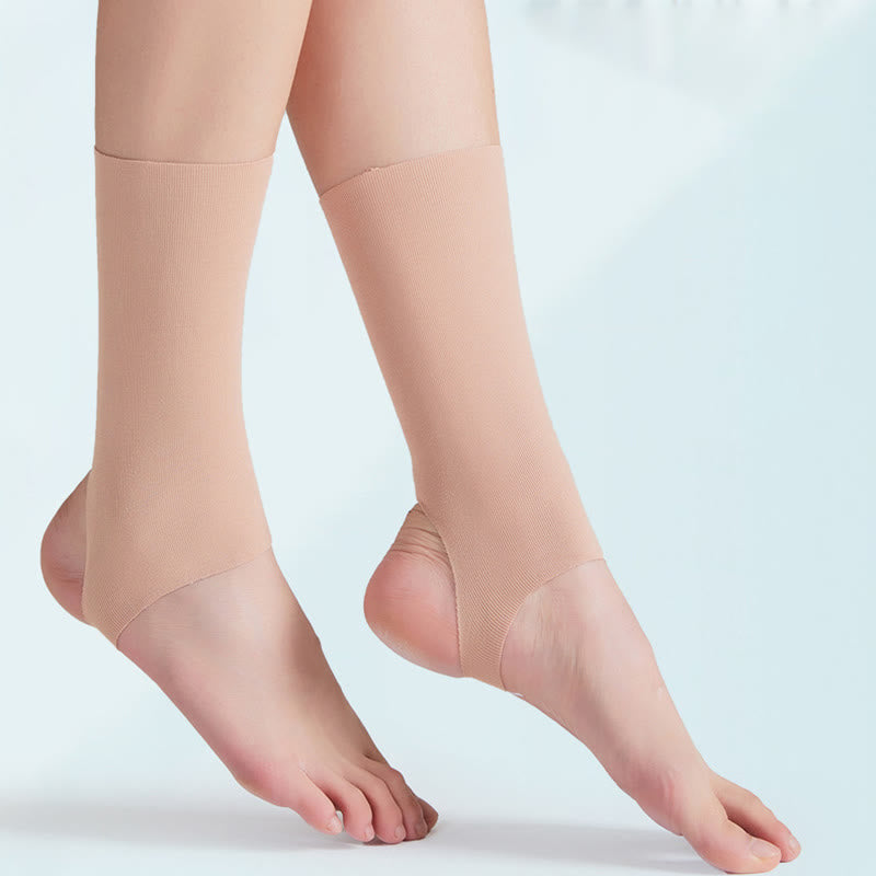 Plus Size Solid Color Sport Ankle Braces(2 Pairs) - Nude - L - image 2