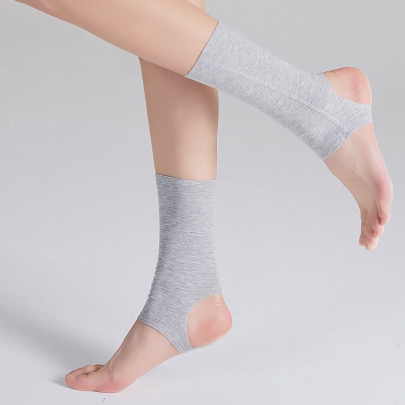 Plus Size Solid Color Sport Ankle Braces(2 Pairs) - Grey - L - image 5