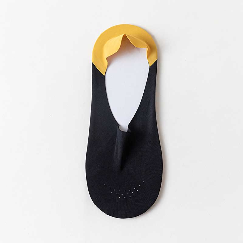 Breathable Ice Silk No Show Socks(6 Pairs) - Yellow - EU39-44(US6-10) - image 11