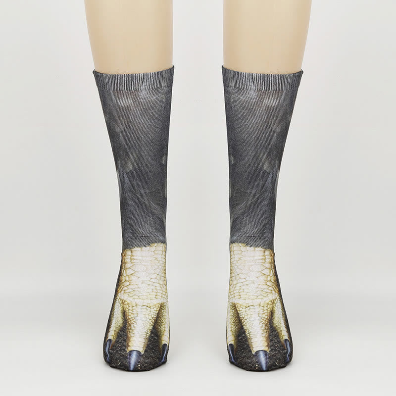 Plus Size Horse Eagle Tiger Paws Quarter Socks(3 Pairs) - Eagle - EU38-44(US5-10) - image 8