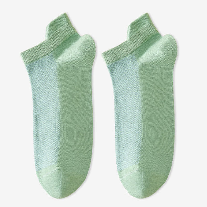 Soft Cotton Ankle Socks(6 Pairs) - Light Green - EU38-45(US5-11) - image 12