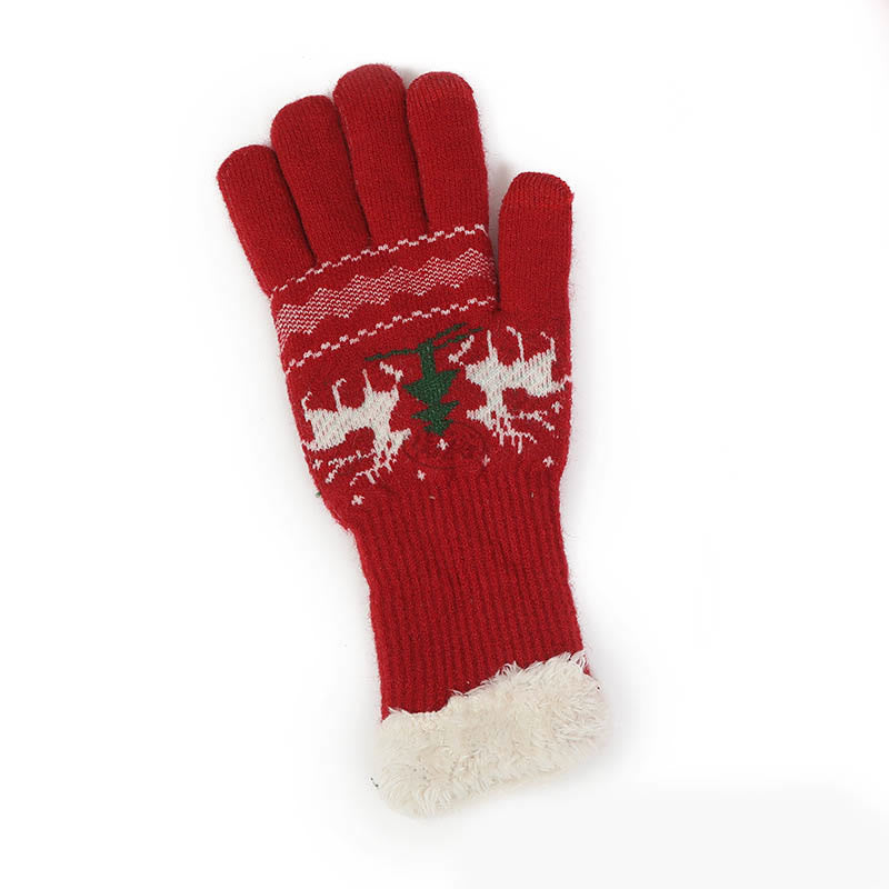 Christmas Style Beanie Scarf Gloves 3 In 1 Set