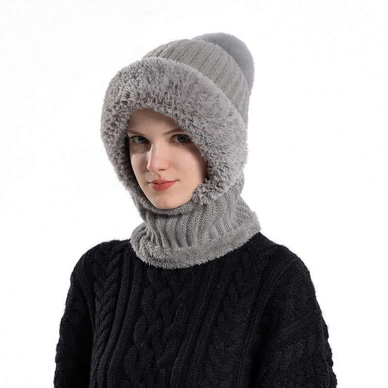 Winter Soft Hooded Scarf