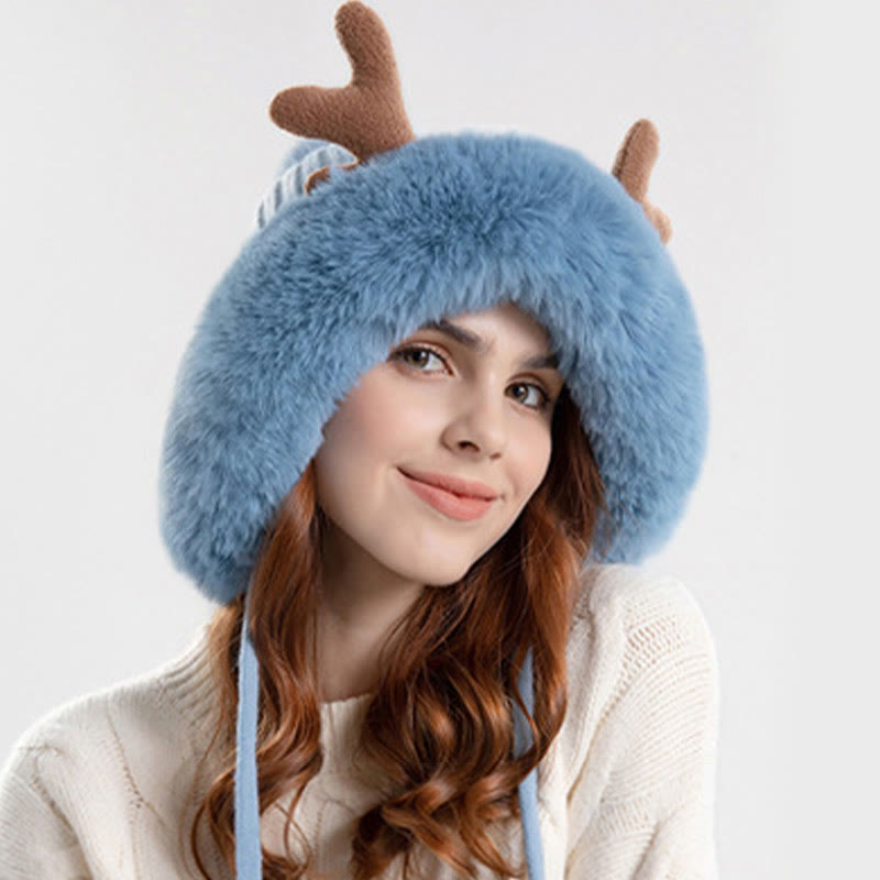 Antlers Pompom Beanie Hats