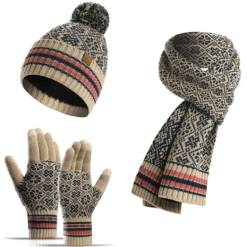 Touch Screen Gloves Beanie Scarf 3 In 1 Set