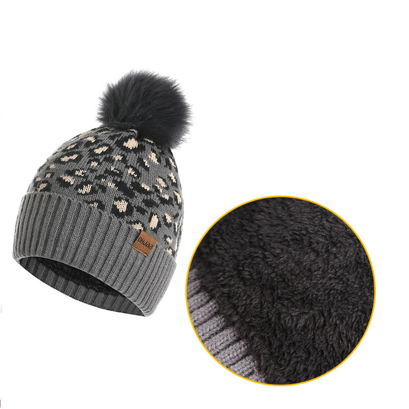 Leopard Gloves Beanie Scarf 3 In 1 Set