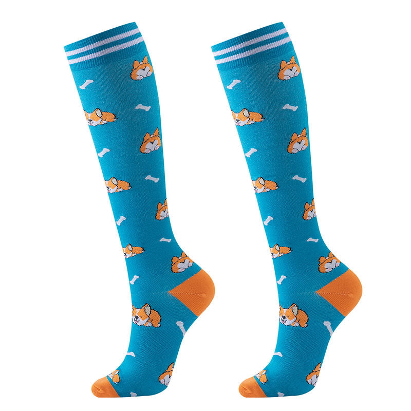 Purple Puppy Series Pattern Compression Socks(6 Pairs) - image 6
