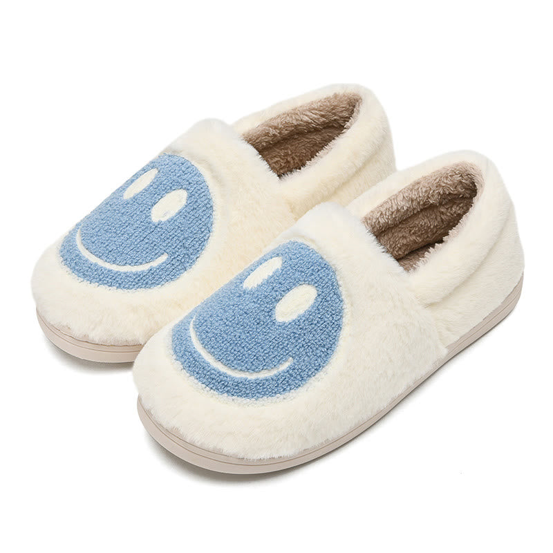 Plus Size Colorful Smiley Face Slippers - Blue - EU50-51(US15-16) - image 15