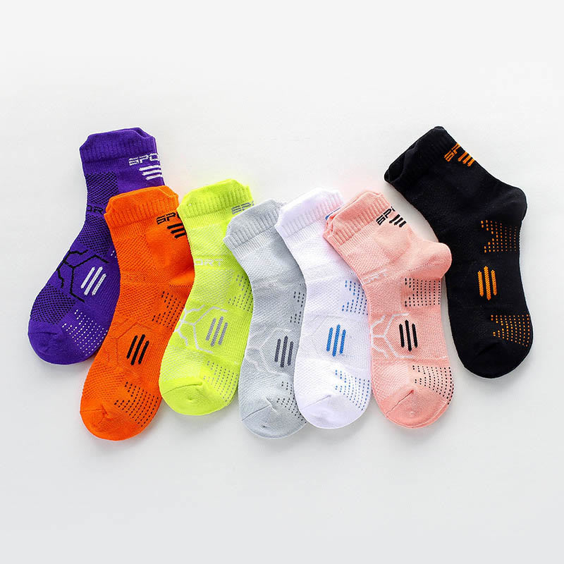 Candy Color Quarter Compression Socks(7 Pairs)
