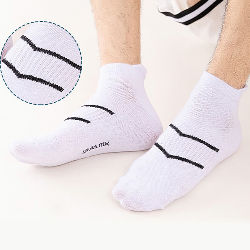 Plus Size Two Bars Quarter Compression Socks(10 Pairs)