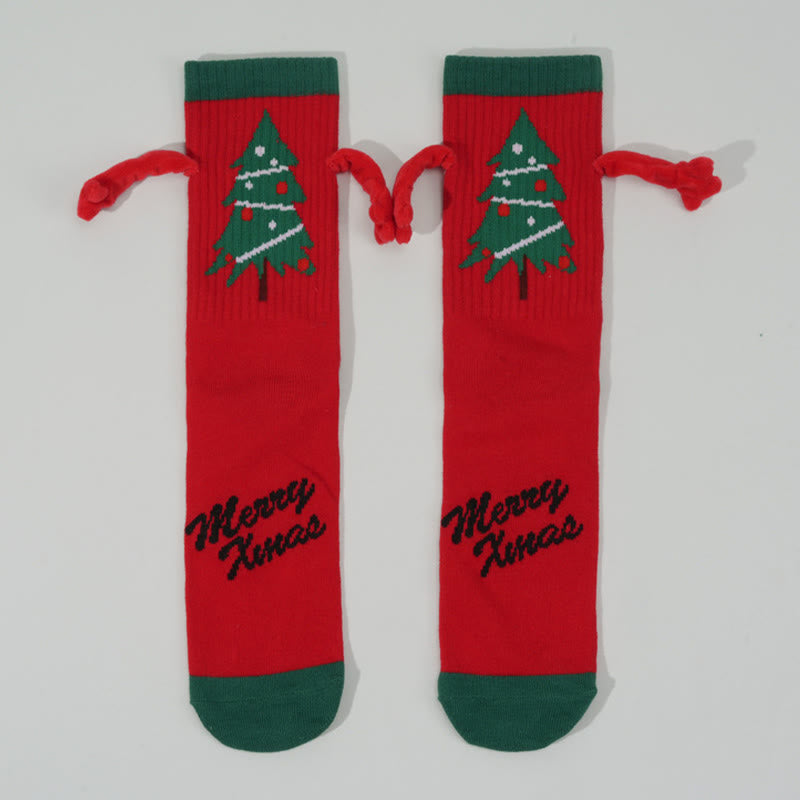 Plus Size Christmas Magnetic Crew Socks(3 Pairs) - image 7