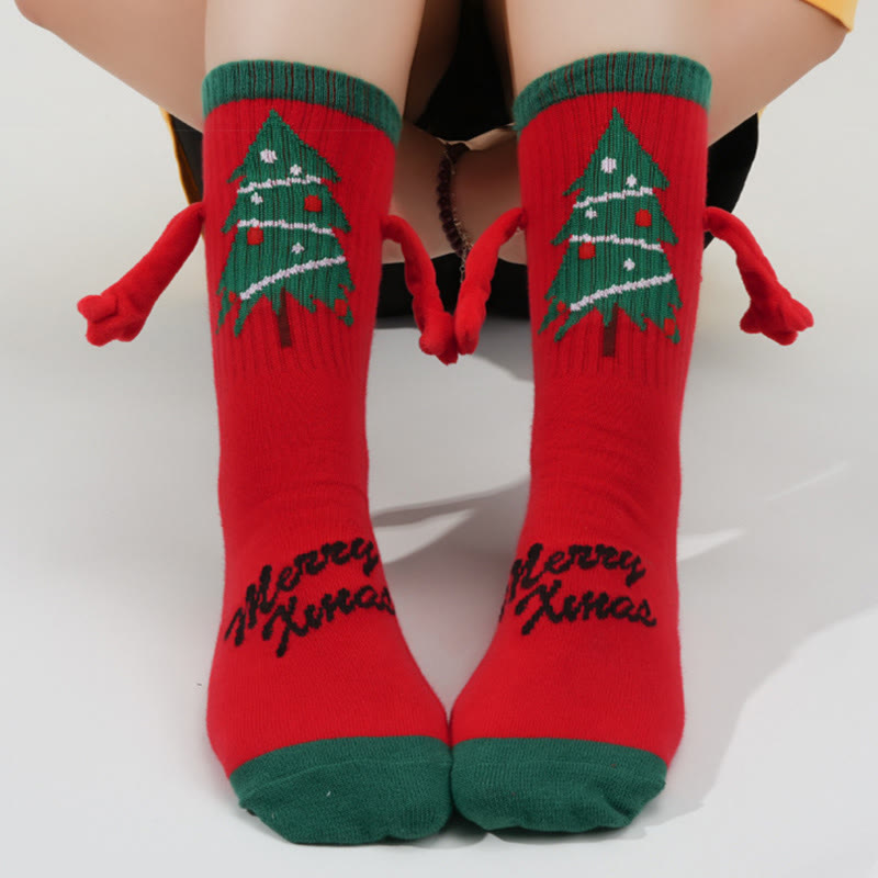 Plus Size Christmas Magnetic Crew Socks(3 Pairs) - image 2