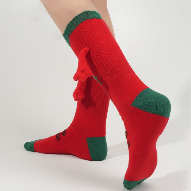 Plus Size Christmas Magnetic Crew Socks(3 Pairs) - image 6