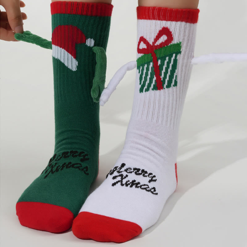 Plus Size Christmas Magnetic Crew Socks(3 Pairs) - image 3