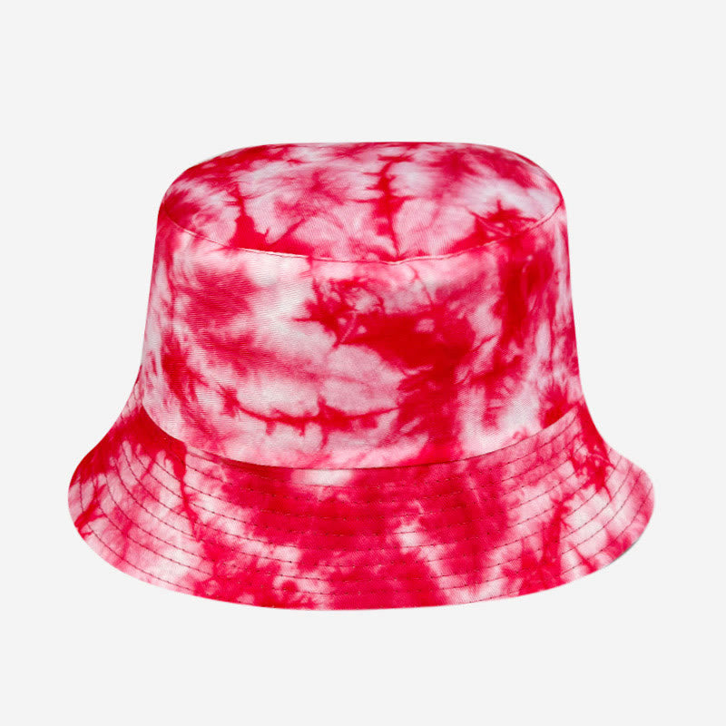 Plus Size Red Tie Dye Bucket Hat