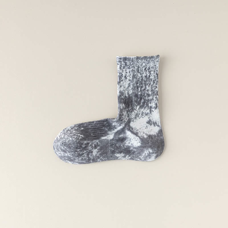 Fashion Tie Dye Quarter Socks(3 Pairs)