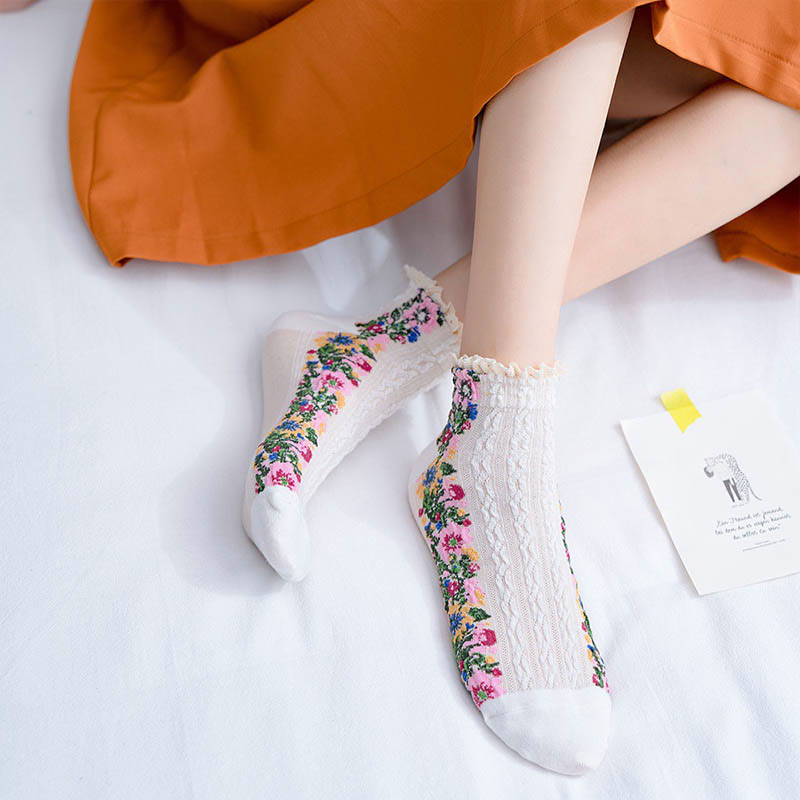 Vintage Lace Ankle Socks(5 Pairs) - image 4