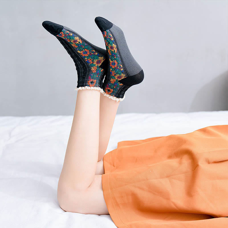 Vintage Lace Ankle Socks(5 Pairs) - image 7