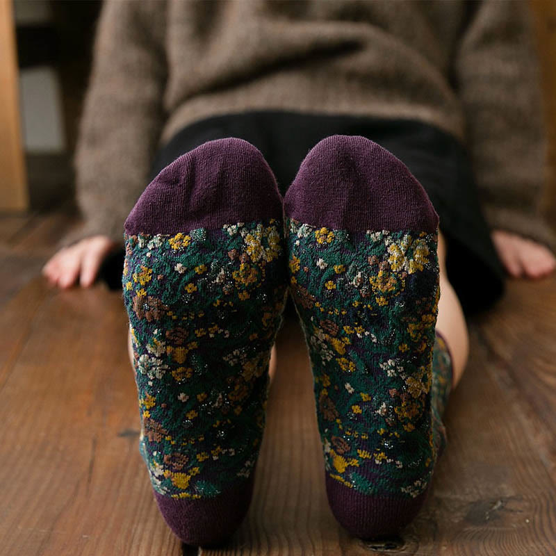 Plants Flowers Quarter Socks(5 Pairs) - image 3