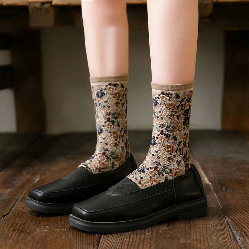 Plants Flowers Quarter Socks(5 Pairs) - image 8