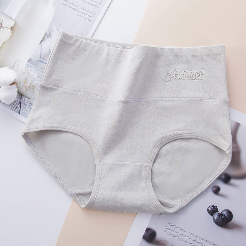Plus Size High Waist Stretchy Panty(4 Packs) - Grey - 5XL - image 10
