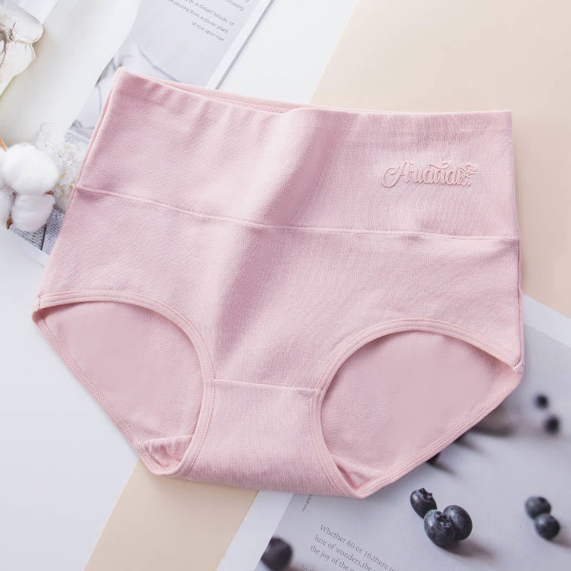 Plus Size High Waist Stretchy Panty(4 Packs) - Pink - 5XL - image 11
