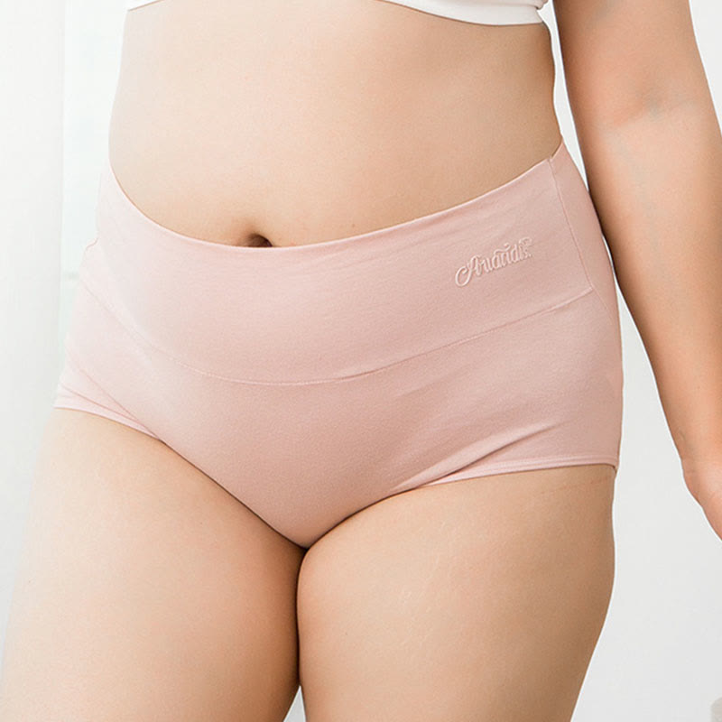 Plus Size High Waist Stretchy Panty(4 Packs) - image 4