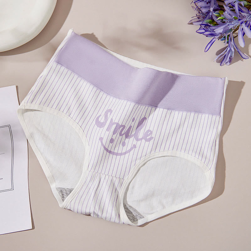 Plus Size Smiley Flower Panty(4 Packs) - Smile - 2XL - image 3