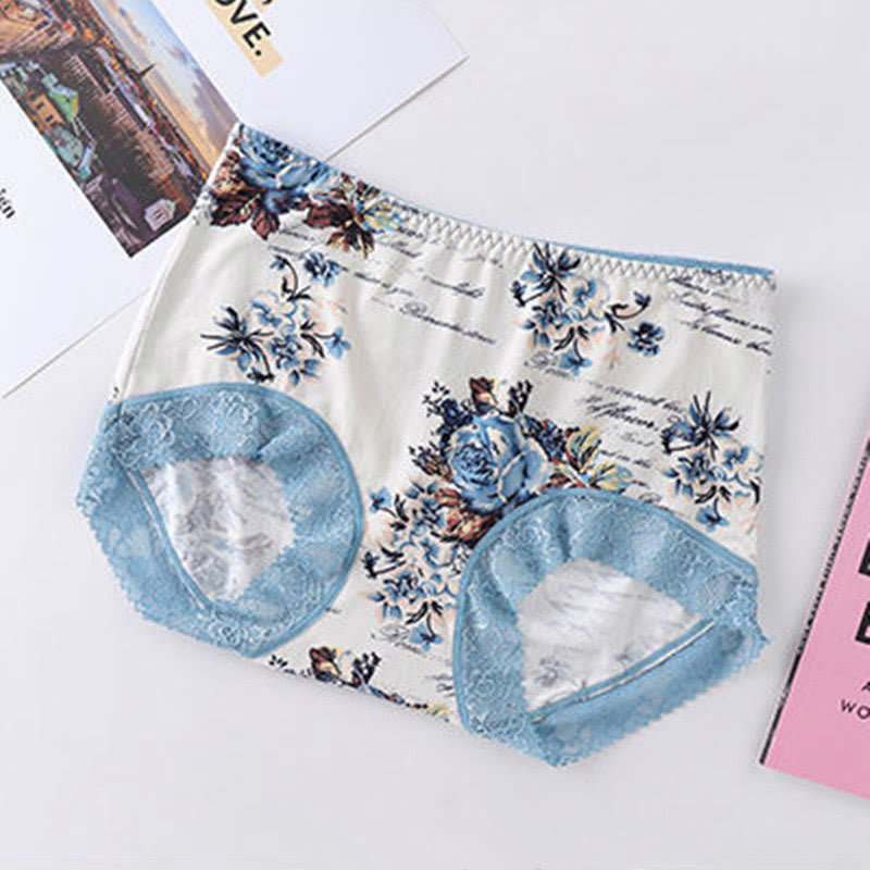 Plus Size Lace Panty(4 Packs) - Blue - XL - image 18