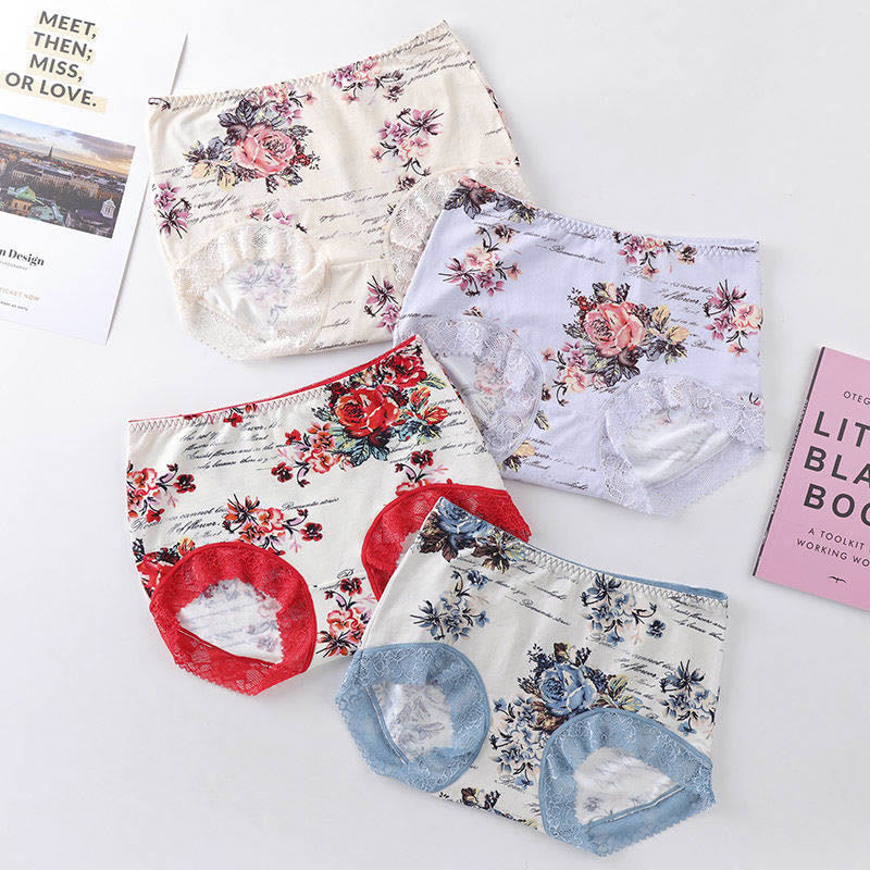 Plus Size Lace Panty(4 Packs) - Multicolor - XL - image 15