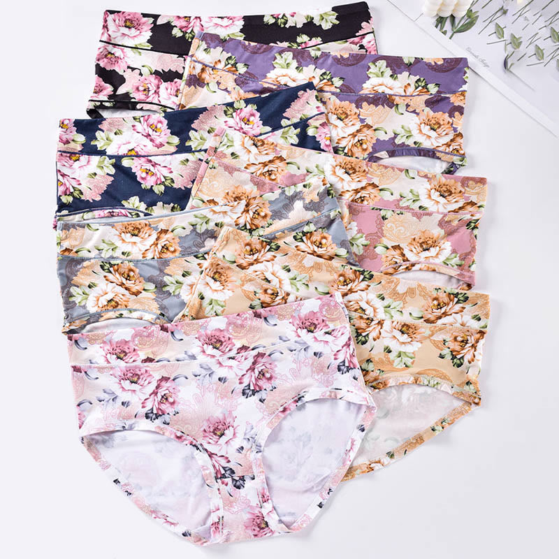 Plus Size Soft Flowers Panty(4 Packs) - image 5