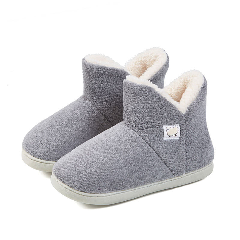 Plus Size High Top Thickening Slippers - Grey - EU44-45(US13-14) - image 8