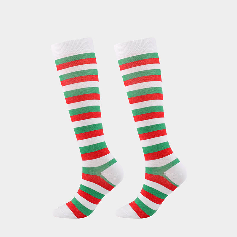 Cartoon Christmas Elements Compression Socks(6 Pairs) - image 3