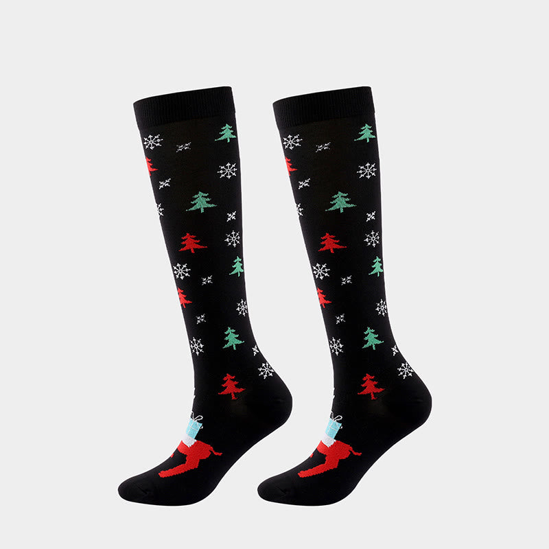 Cartoon Christmas Elements Compression Socks(6 Pairs) - image 6