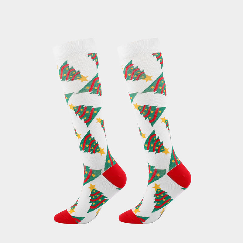 Cartoon Christmas Elements Compression Socks(6 Pairs) - image 5