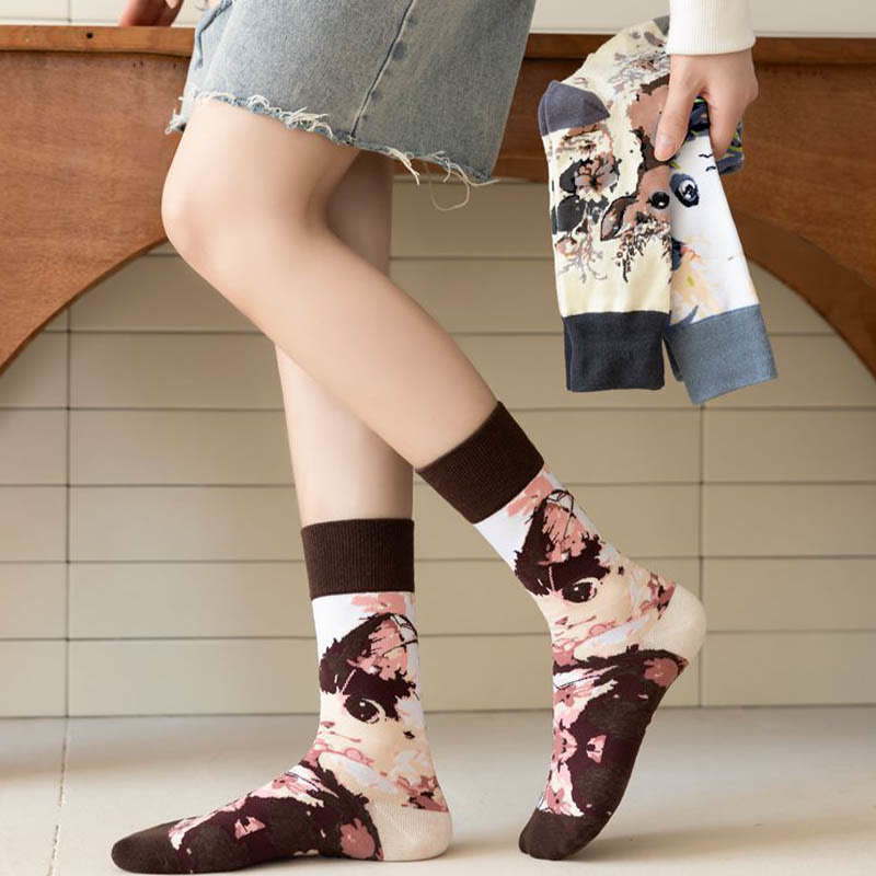 Cartoon Animals Quarter Socks(6 Pairs) - image 2