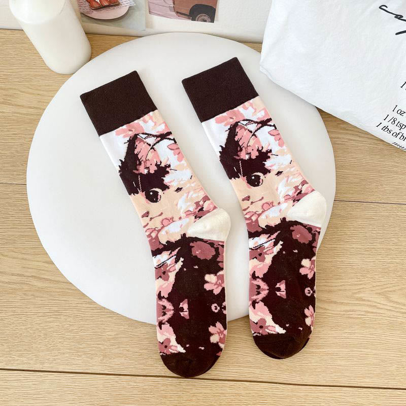 Cartoon Animals Quarter Socks(6 Pairs) - image 7
