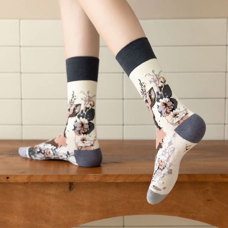Cartoon Animals Quarter Socks(6 Pairs) - image 4