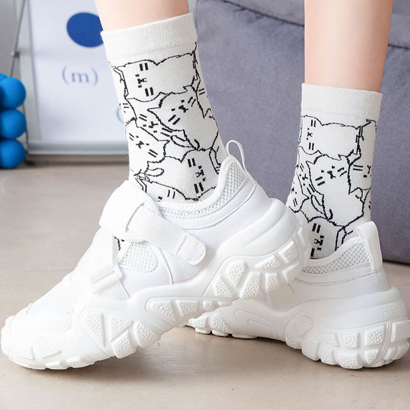 Line Cat Quarter Socks(5 Pairs) - image 8