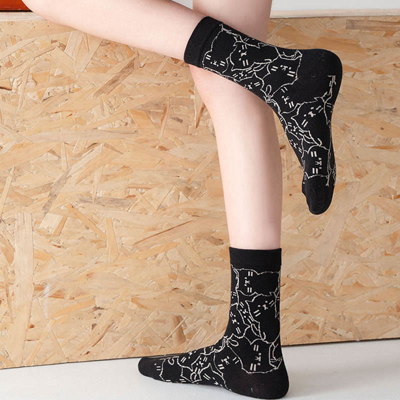 Line Cat Quarter Socks(5 Pairs) - image 4