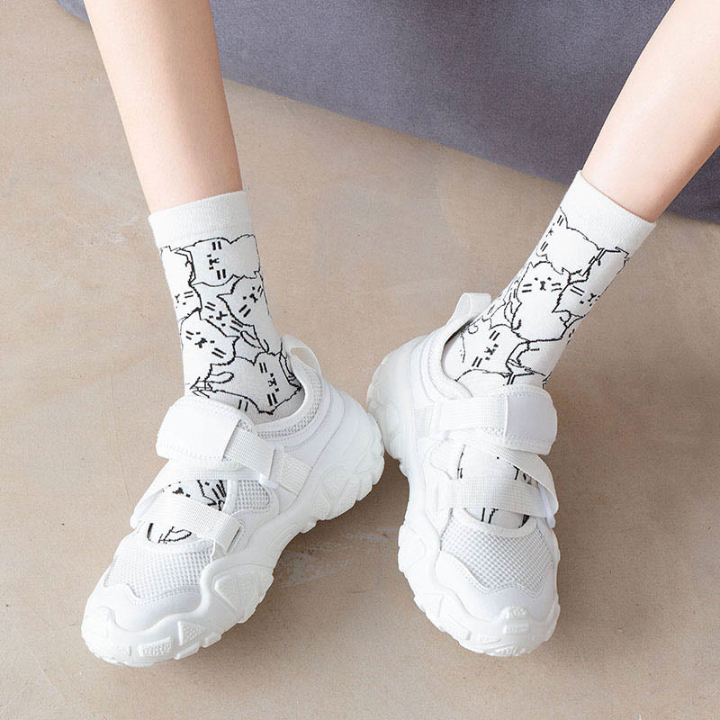 Line Cat Quarter Socks(5 Pairs) - image 6