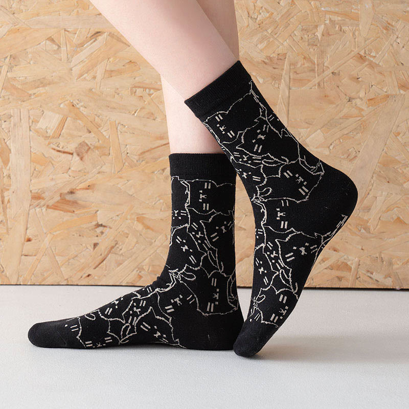 Line Cat Quarter Socks(5 Pairs) - image 5