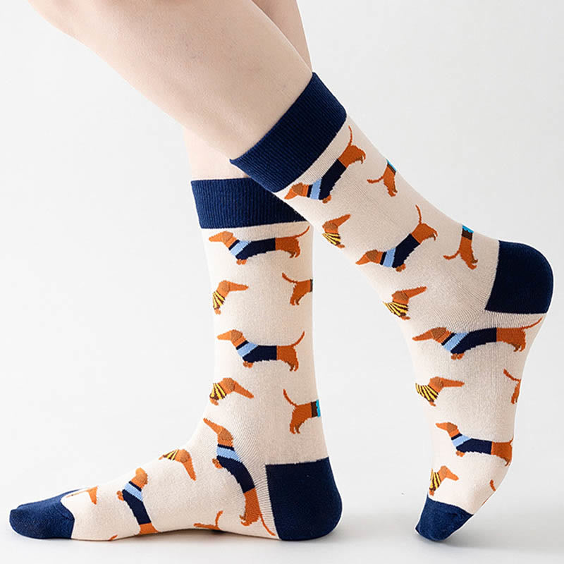 Panda Dog Cat Quarter Socks(5 Pairs) - image 2